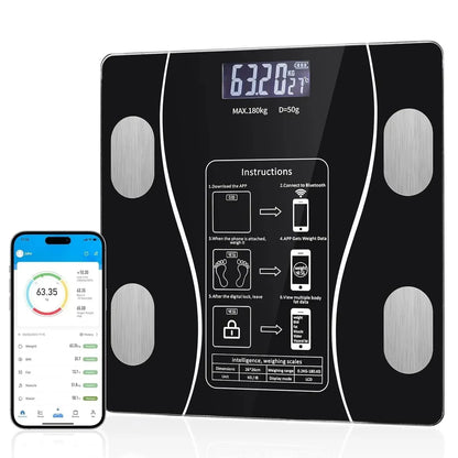 (Top selling) Smart Weight Scale with Bluetooth Connectivity for BodyMetrics Monitoring