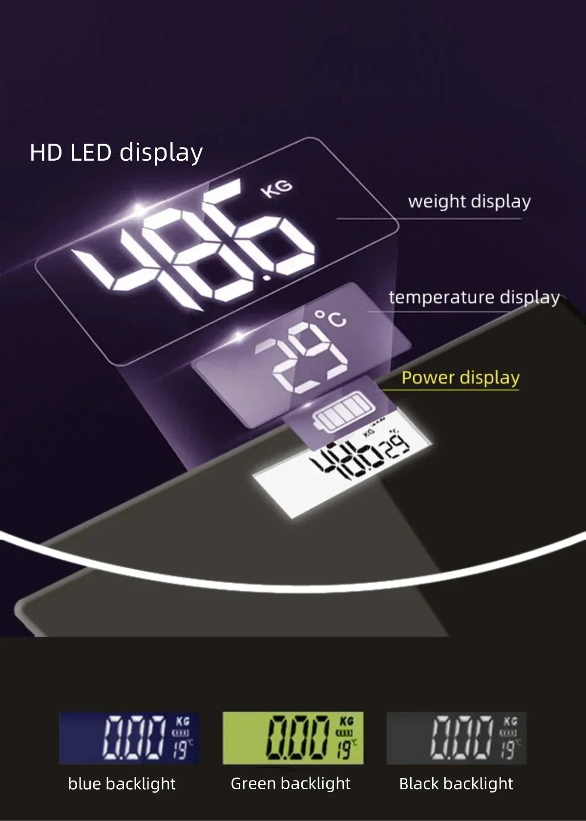 (Top selling) Smart Weight Scale with Bluetooth Connectivity for BodyMetrics Monitoring