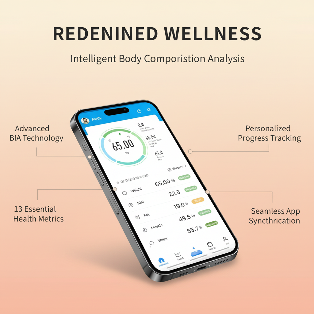(Top selling) Smart Weight Scale with Bluetooth Connectivity for BodyMetrics Monitoring